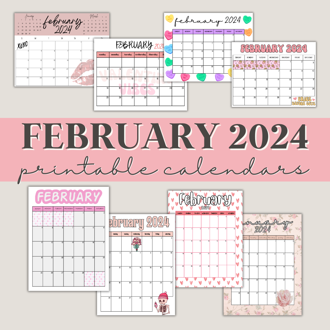 2024 Printable Floral Calendar » Paper Dream Printables