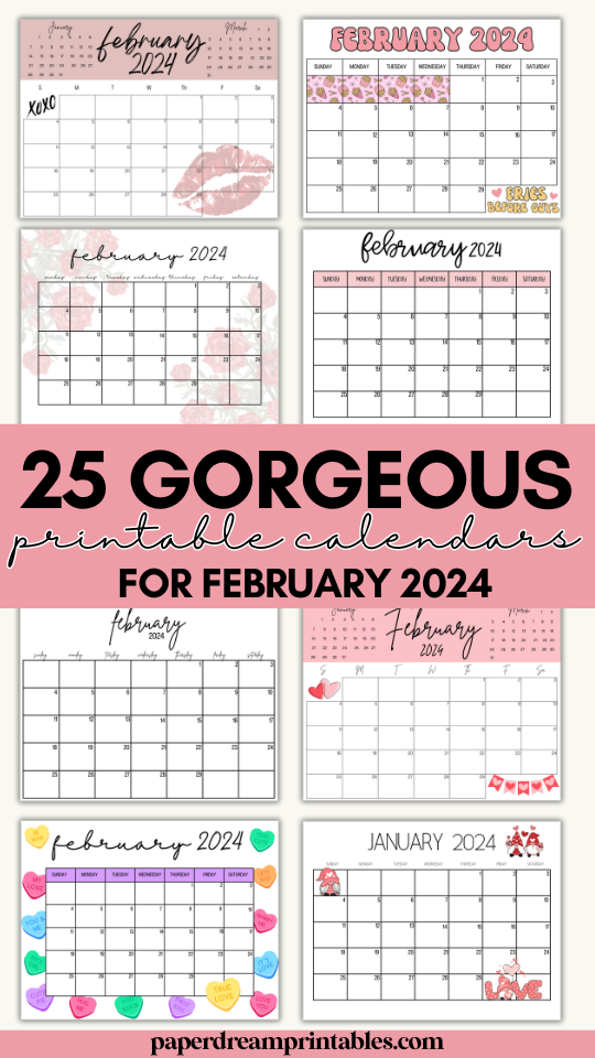 February 2024 Calendars » Paper Dream Printables