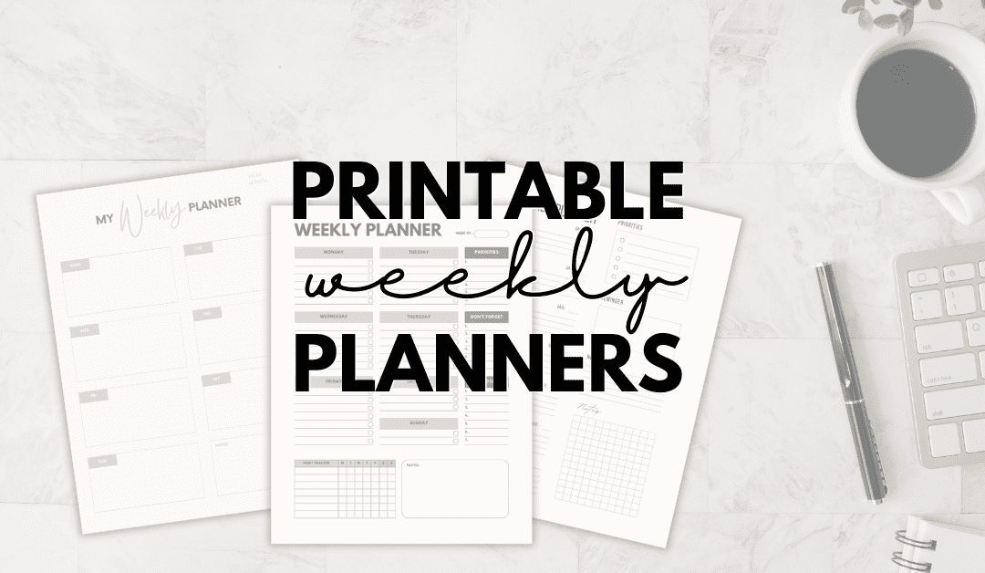 Weekly Calendar Printables – Weekly Planners